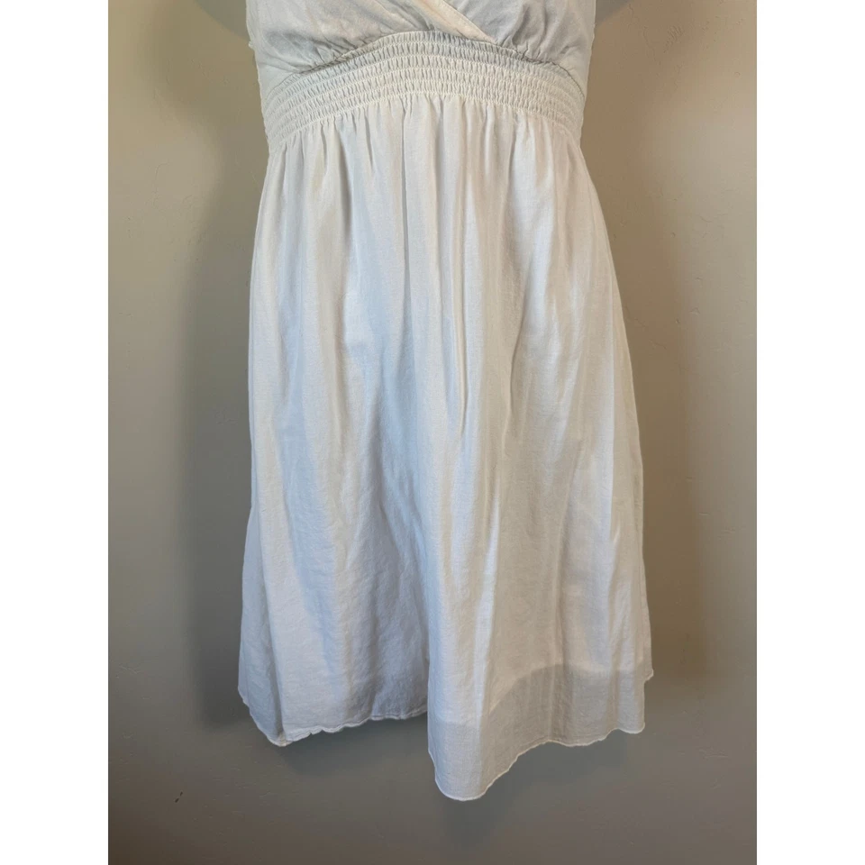 VTG 00s Derek Heart Womens White Babydoll Dress Sz M Y2K Boho Festival Retro - Image 3 of 4