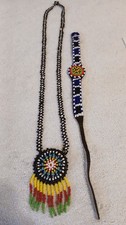 Indian Beaded Necklace and Braclet