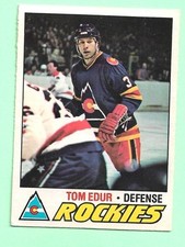 (1) TOM EDUR  1977-78 O-PEE-CHEE # 169 ROCKIES ROOKIE VG  CARD  (M9674). rookie card picture