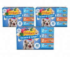 3x Purina Friskies Ocean of Delight Variety Pack, Wet Cat Food, 5.5 oz, 48 Ct