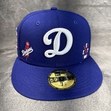 Los Angeles Dodgers D Multi Logo Hat 59Fifty Royal 7 1/4 Fitted Cap
