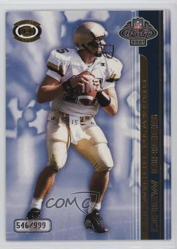 2001 Pacific Dynagon Premiere Players /999 Drew Brees #4 Rookie RC