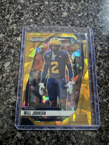 Panini Prizm Draft Picks 2025 Will Johnson #60 Gold Ice Rookie Michigan Football