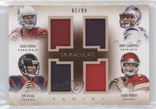 2014 Panini Immaculate Quads 1/99 Aaron Murray Tom Savage Jimmy Garoppolo z0q