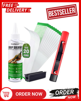 Grip Repair Kit for Regripping Golf Club Tapes, Solvent, Hook Blade,Clam
