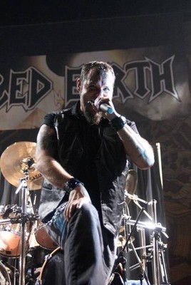 Tim Owens And Iced Earth Tim ''Ripper'' Owens Performing On Stage Old Photo 1