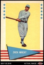 1961 Fleer #86 Zach Wheat Dodgers HOF 8 - NM/MT
