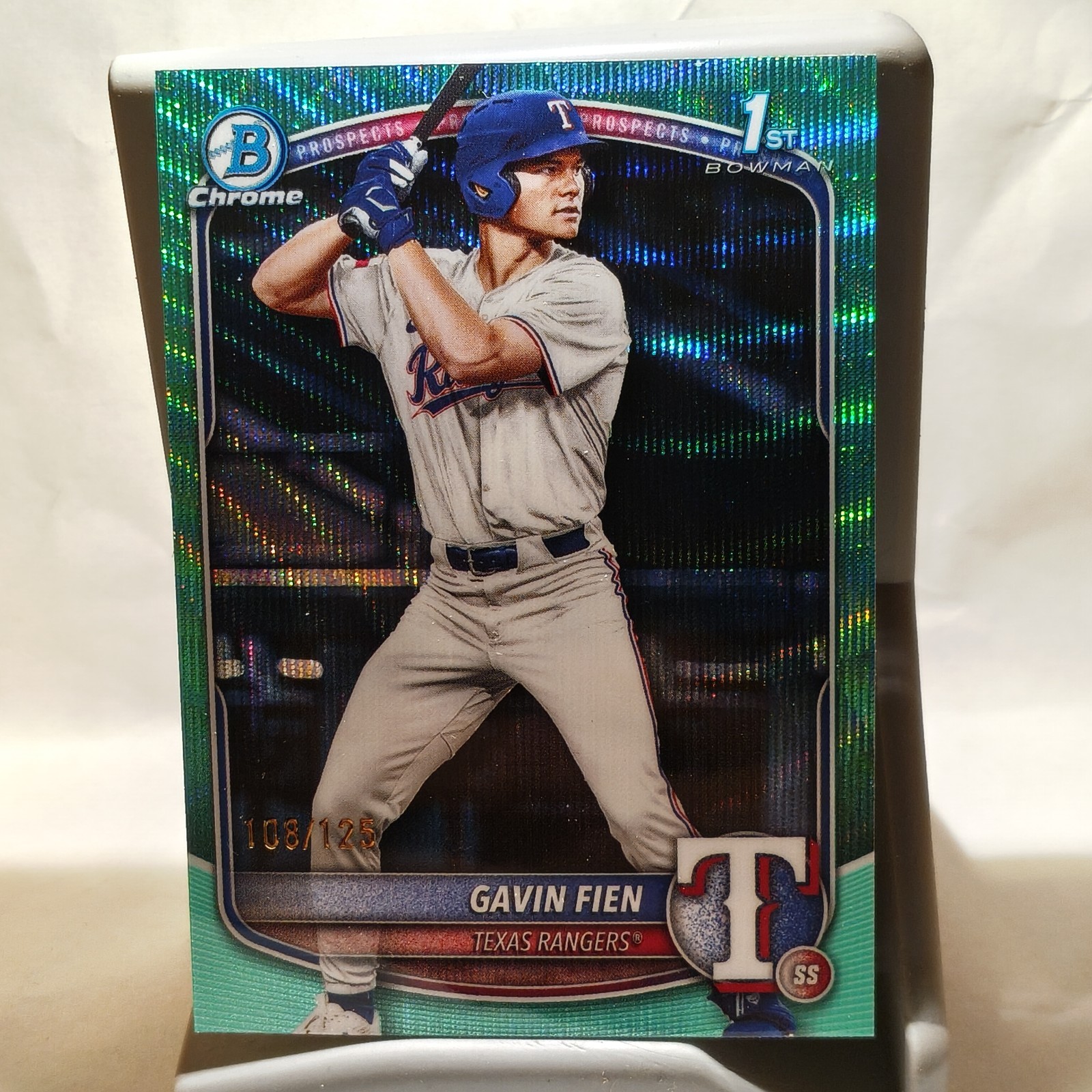 2025 Bowman Draft Chrome Aqua Wave Refractor #BDC-15 Gavin Fien 108/125 1A198 