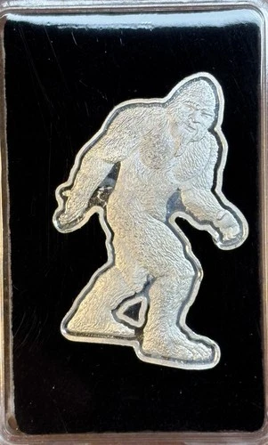 UNDER MELT!!!!SILVER 5 GRAM BIG FOOT.999 FINE BULLION BAR SILVER BULLION