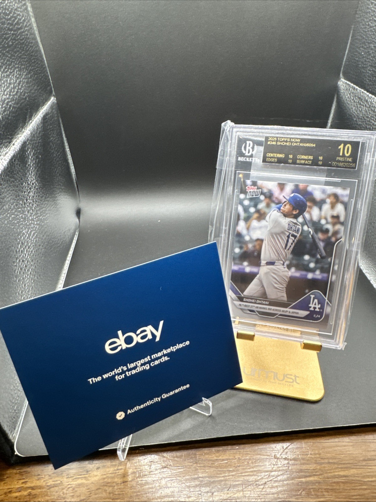 SHOHEI OHTANI BLACK LABEL PERFECT PRISTINE 10 GEM MINT LA DODGERS 300 HOMERUNS view 14