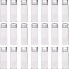 24 Tiny Jars with Aluminum Screw Lids 15Ml Small Glass Bottles Clear