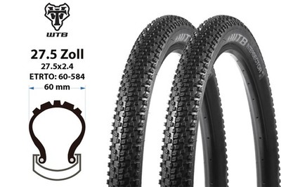 2 Stück 27.5 Zoll Fahrrad Reifen WTB Intersector 27.5x 2.4 MTB 60-584 tire 650B