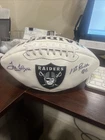 Tom Flores Signed  Raiders Ball 1st Raider QB Football