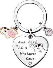 Cow Keychain Cowgirl Gifts Key Chain Cow Keychain Accessories Cows Print Key Cha