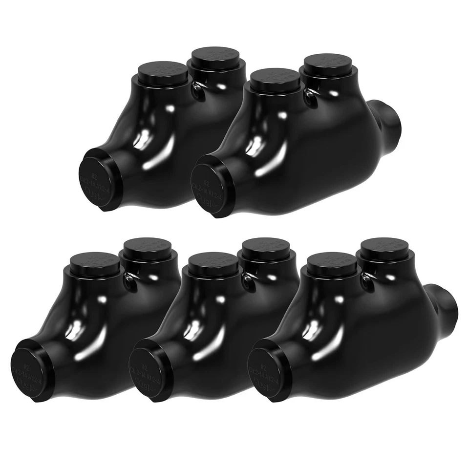 5 Insulated Inline Splice Connectors - Safe Aluminum to Copper Wire Connection - Image 3 of 4