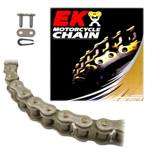 EK 530DR2 Chrome Drag Racing Motorcycle Chain (Clip Master) - 130 Links