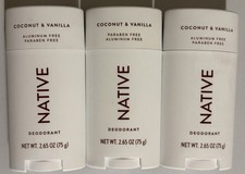 3-Pack Natural Aluminum-Free Deodorant  Coconut Vanilla DEFECTIVE