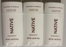 3-Pack Natural Aluminum-Free Deodorant | Coconut Vanilla DEFECTIVE