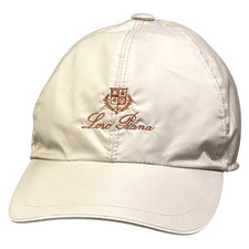 Cappello Berretto LORO PIANA Storm System XL Designer Italia Beige Pallido Crema Mussola Tan
