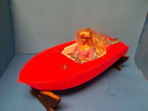 Vintage Action Figures G I Joe and Barbie Dolls -CRUISER -Irwin Speed Boat
