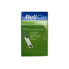 ReliOn Prime Blood Glucose Test Strips 25 Count No Coding