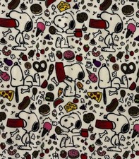 PEANUTS Snoopy Snacks Soft Throw Blanket - New