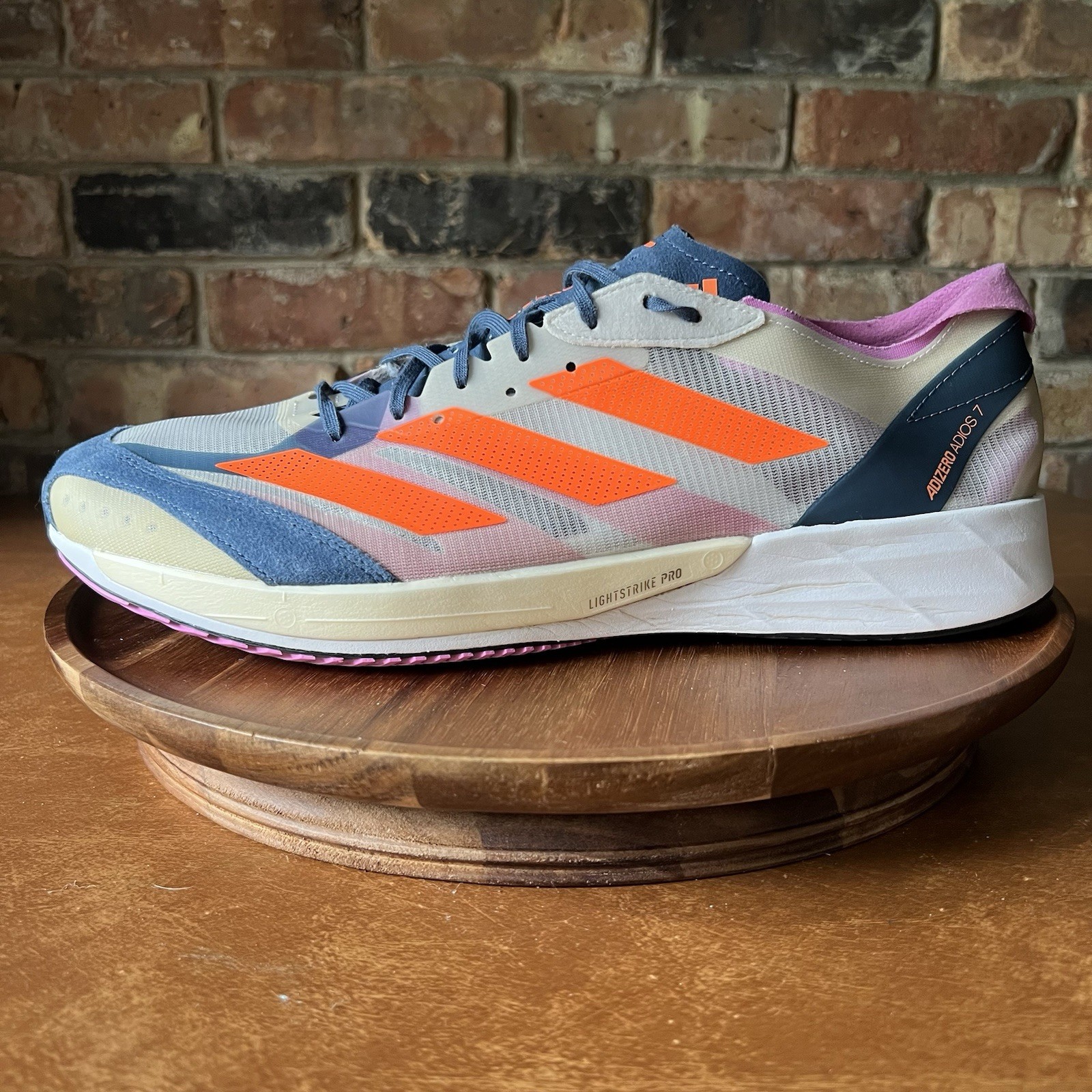 SAOLA Adizero Adios 7 Dash Grigio Arancione Solare Corsa Scarpe Sneakers Uomo 14