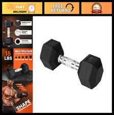 Chrome Grip Hex Dumbbells - Anti-Slip Hand Weights 5-50 LBS for Strength Trainin