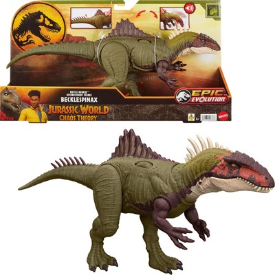 Mattel Jurassic World: Chaos Theory Netflix - Battle Roarin  Becklespinax Dinosa