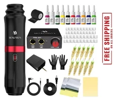 PROFESIONAL Maquina De Tatuaje Kit Para Tatuar Tattoo Rotativa Pluma