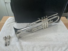 King 1501 Silver Plated Trumpet And Case Made In USA.