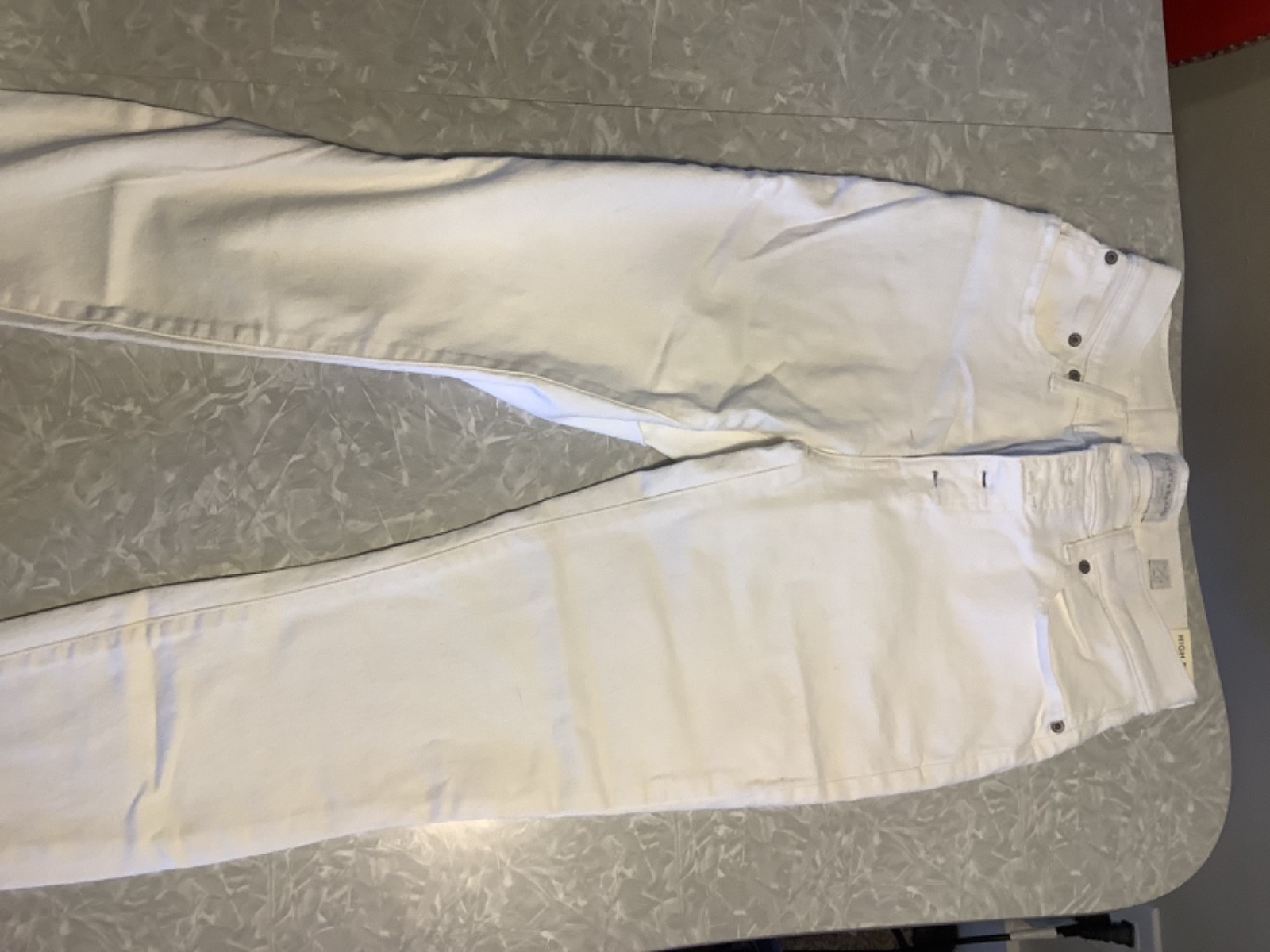 Ava Jeans Mid Rise Sz 4/ 27 Button Up Elegant White