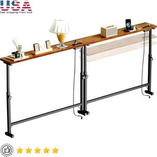 Slim Console Table W/ Adjustable Height USB Charging Ports Small Spaces