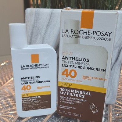 Tinted Mineral Face Sunscreen SPF 40 .1.7 fl oz .LA ROCHE-POSAY .SHADE DEEP.