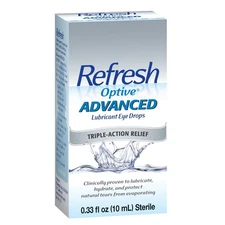 Refresh Optive Advanced Lubricant Eye Drops, Sterile, 0.33 Fl Oz EXP6/2026