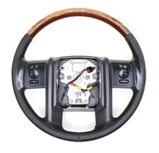 Ford 08-16 F250 Superduty F-350 Black Leather Wood Steering Wheel F-250