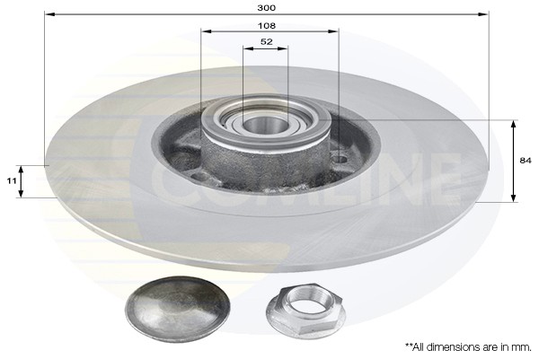 2 PCS COMLINE ADC3016 Brake Disc