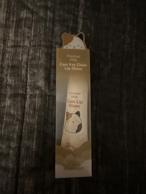 Tony Moly Squishmallows Frosted Milk Coconut Cam Cat Key Chain Lip Gloss