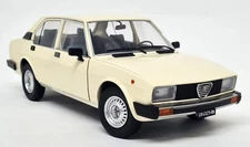Mitica 1/18 Alfa Romeo Alfetta Berlina 2000L 1978 Ivory Diecast Model Car