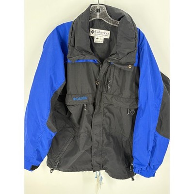 Columbia Sportswear Company Men's Jacket Black Blue Large LL Zip Up Outerwear