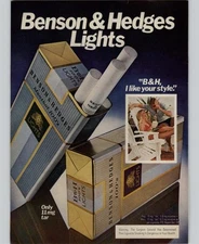 1980 Vintage Print Ad Benson And Hedges 100s Lights Cigarettes 2 Long Pack Promo