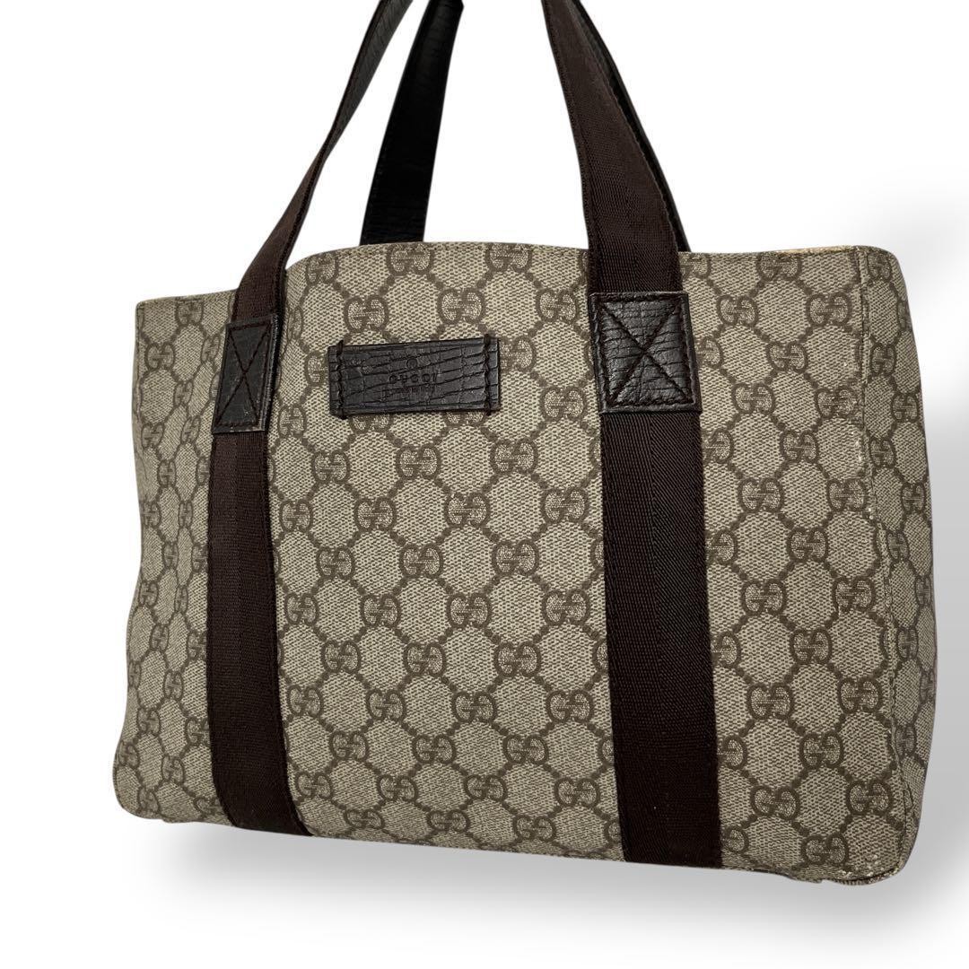 Gucci GG Supreme Mini Tote Bag in Beige PVC Leather