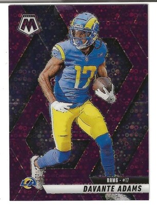 2025 Panini Mosaic Davante Adams No Huddle Purple  /50 #38 (Los Angeles Rams)