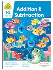 School Zone Addition  Subtraction Grades 1-2 Workbook - Kids Nonfiction
