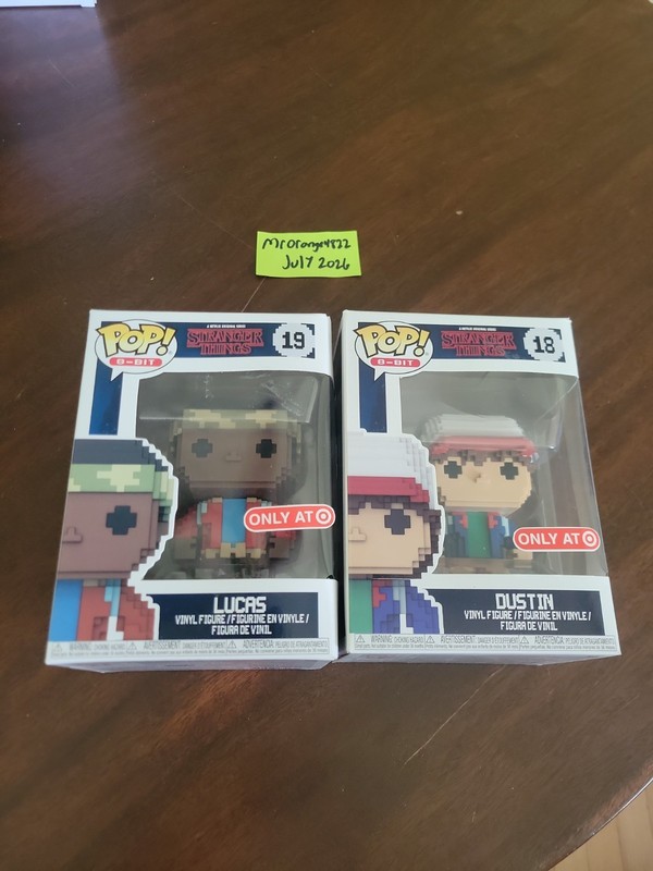 Funko Pop Stranger Things Lot Of 2 8-Bit Dustin & Lucas Save on S&H!