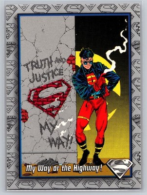 1993 SkyBox Return of Superman #32 My Way or the Highway Superboy DC Card