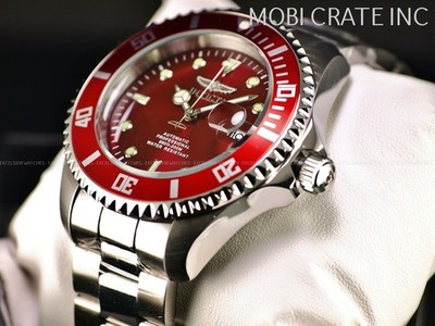 Invicta Men Invicta Red Dial Silver Watch main image 1