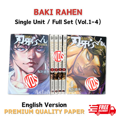 Manga BAKI RAHEN (Vol. 1-4) English Comic Single/Full Set White Paper FreeShip