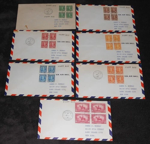 1935 Canada Sc# 217-223 FDC