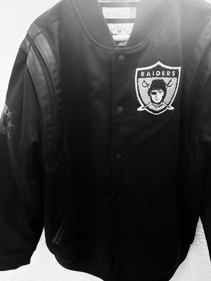 Brand New Mitchell And Ness Las Vegas Raiders Jacket Never Worn Without Tags.